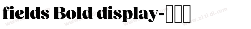 fields Bold display字体转换